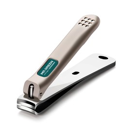 MR.GREEN Nail Clippers Curved Blades Fingernail Cutter Nippers Manicure Scissors Stainless Steel Pedicure Tools with Nail Flies (Medium)