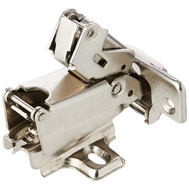 Merriway BH01765 Slide-On Kitchen Cabinet Wardrobe Hinge, Zinc Plated, Full Overlay 35mm 190 Degree
