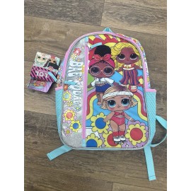 L.O.L. Surprise! Girls Bae Squad 17" Backpack with Laptop Sleeve, LOL Book Bag