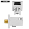 QWORK® Chrome hose connection with hand shower holder, brass G1/2