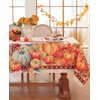 Honellaty Fall Tablecloth for Rectangle Tables, 60 x 84 Inch