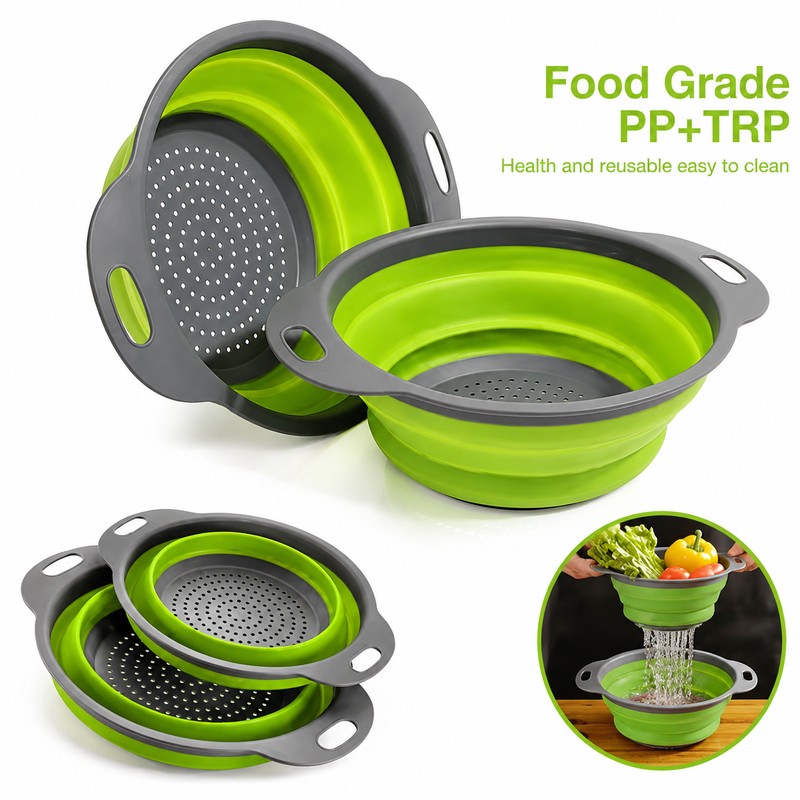 Collapsible Colander for Washing & Draining – Folding Fruit and