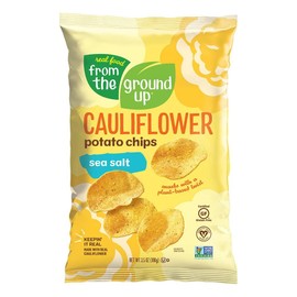 Real Food From The Ground Up Cauliflower Chips - 6 Pack Snack Bags (Sea Salt, 6 Pack)