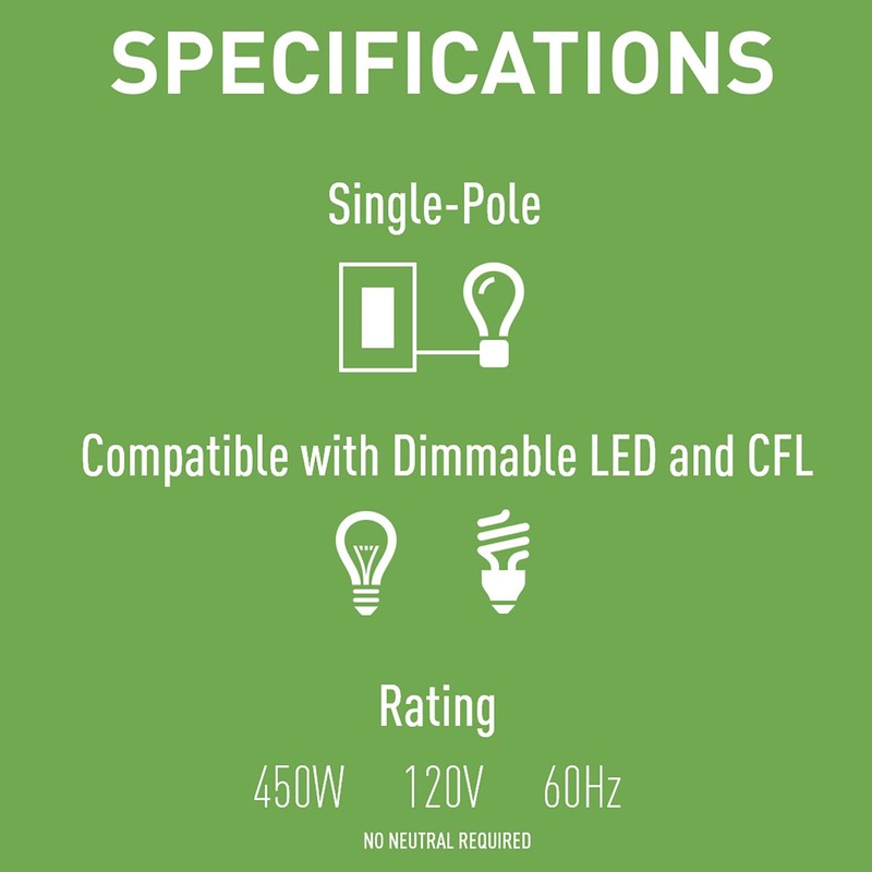 Legrand Pass & Seymour LS450 450W LS Series Non-Preset Dimmer
