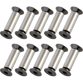 BLLNDX 10PCS Folding Knife Pivot Pin, Corby Bolt, Scale Screw Fastener Nut, Flat Hex Head Knives Fastening for DIY Making, DIY Knife Handle Stud, Pocket Knives Pivot Pin