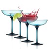 BERKWARE Colored Coupe Glasses Set of 4 - Elegant Cocktail