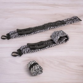 MIJOMA - Stylish foldable travel bag, adjustable straps, handy, ideal as a bag for on the go, small folded in your handbag, load capacity up to 15 kg, zebra, Modern