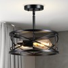 Karjearl Farmhouse Semi Flush Mount Ceiling Light Fixtures, 11.8“ 2-Light