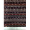 Navy & Brown Tribal Print on Stretch Lightweight ITY Knit