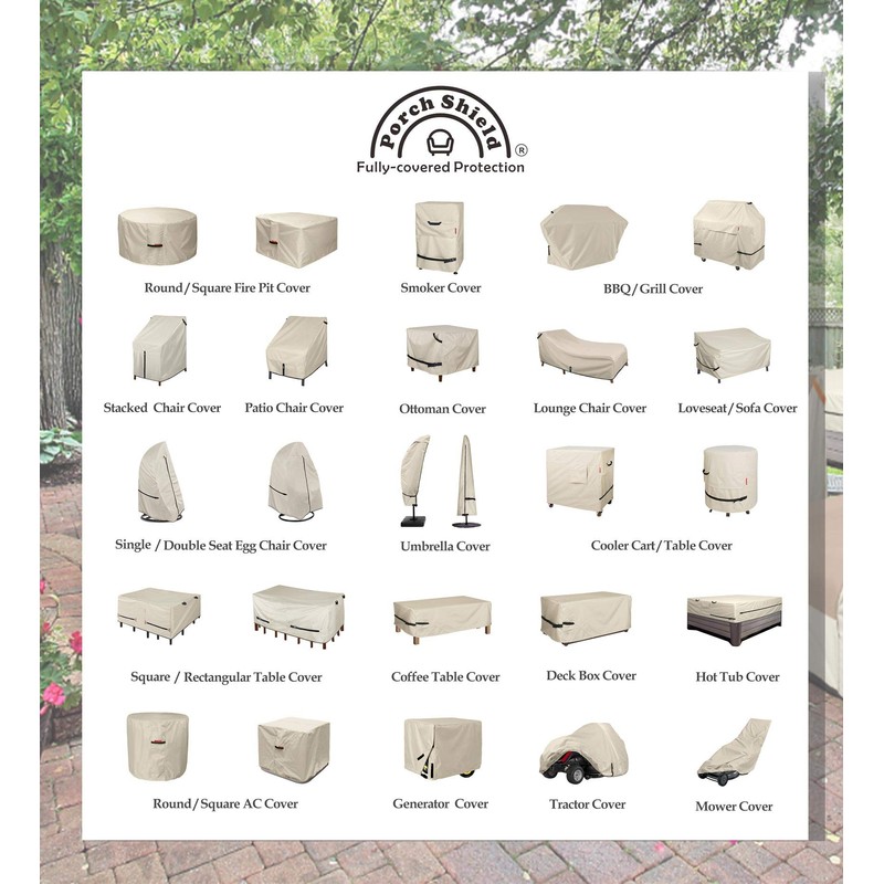 Porch Shield Fire Pit Cover - Waterproof 600D Heavy Duty