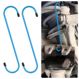 Stacool 2PCS Brake Caliper Hangers,Brake Caliper Tool/Brake Caliper Compression Tool for Changing Brake Pads,Braking,Universal Automotive Tools Brake Caliper Hooks with Rubber Caps (2, Blue)