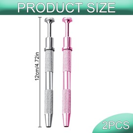 KOZOY Piercing Ball Grabber, 2pcs Stainless Steel 4-Prong Claw Tweezers Piercing Ball Holder and Screw Removal Tool 11.8cm, Mini Handle Grabber for Jewelry Craft, Small Parts, Manicures
