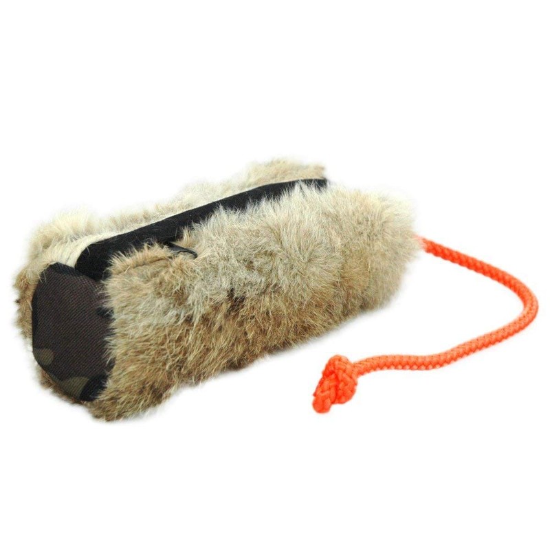 Firedog Feeding dummy with real rabbit fur, snack dummy with