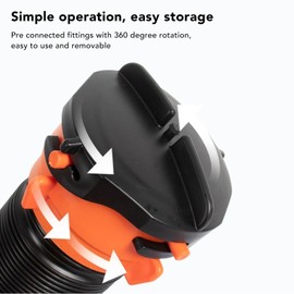 Sonew RV Sewer Hose, Elbow with Lid 90 Degree Easy Installation Sewer Hose Connector for Yacht, RV,