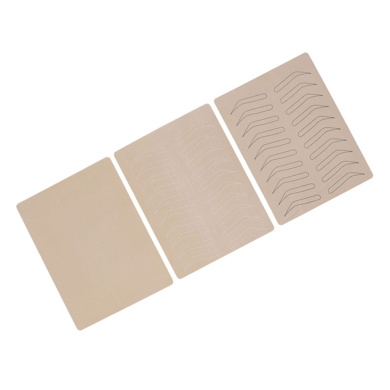 15Pcs Eyebrow Tattoo Practice Skin Inkless Rubber Microblading Practice Skin