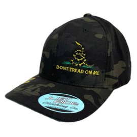 Don't Tread On Me Gadsden Hat Cap Flex Fit (L/XL, Black Multicam)