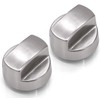 Funmit 811195 - Pomo de capucha de lobo compatible con Sub-Zero Wolf Range 1543418 1663418 l282212I P1363418 reemplaza 805328 KIP5D44 5D44 (paquete de 2)