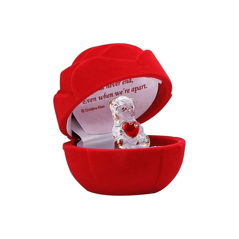 OnlineStreet - Love Heart Teddy Bear Ornament Red Celebration Rose