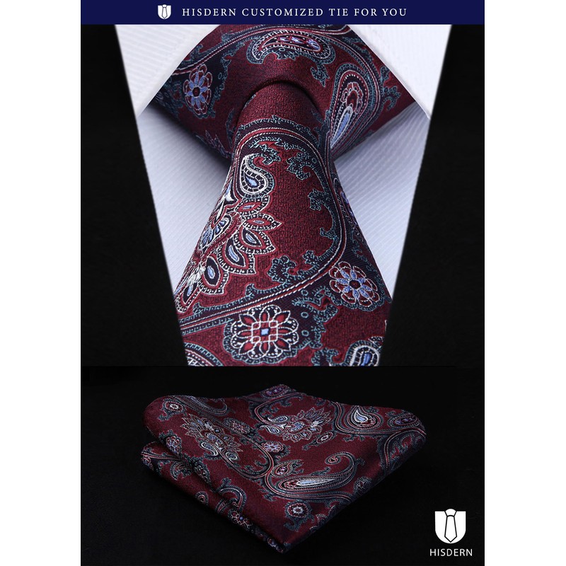HISDERN TA5-01S Business Necktie, Square Set, 5 Pieces, Stylish, Gift