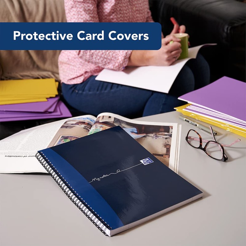 Oxford My Notes A4 Card Cover Wirebound Notebook, Ruled with