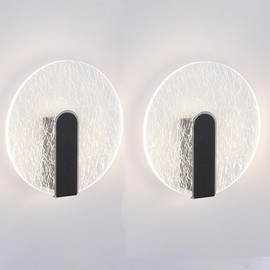 Volcode 2Pack RV LED Wall Sconce Light Fixture with On/Off Switch, 12V RV Vanity Light with Textured Acrylic Lens, 12 Volt Interior Reading Lamp for RV, Trailer, Camper, Motorhome