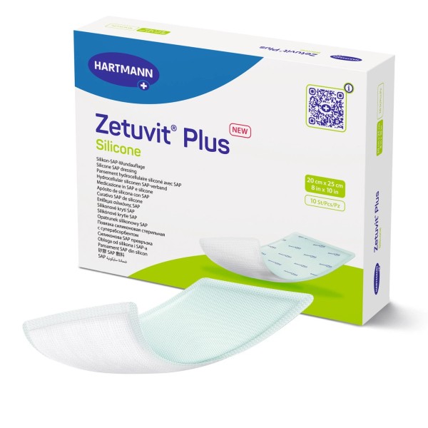 Zetuvit Plus Silicone Super Absorbent Dressing 8 x 10" 10