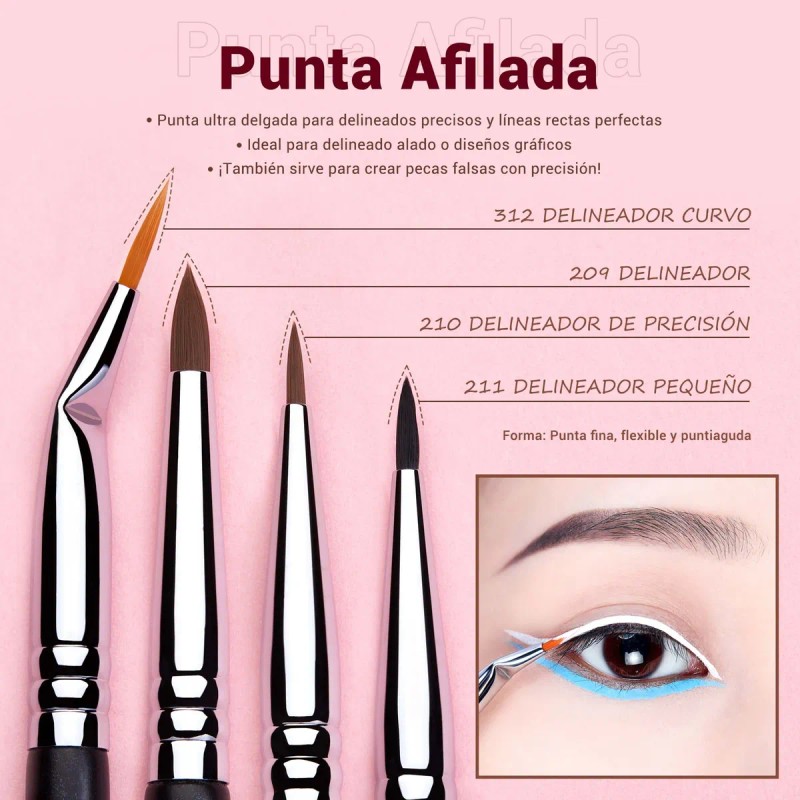 Jessup Kit 11pcs De Brochas Delineadores De Ojos,t324