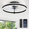 LEDIARY Ceiling Fans with Lights and Remote, 20'' Low Profile