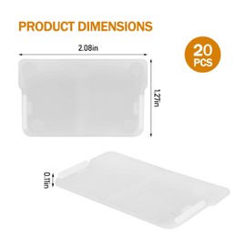 ascavs 40716 Plastic Width Dividers for Small Drawers in Plastic Cabinets, Custom Storage Inserts Small Parts Organizer, Screw Organizer Clear -20pack