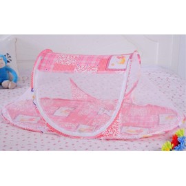 Multi-Function Folding Mosquito nets for Children Baby Mosquito nets Cartoon (Pink)