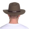 Harrys-Collection Rollable Hat with Wide Brim Brown Fabric Ribbon in