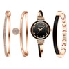 Avaner Bangle Watch and Bracelet Set, 4 Pcs Wrist Watch