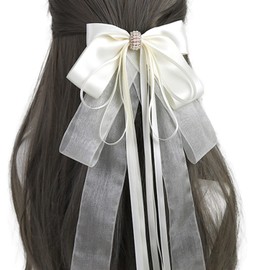 PhoenixJ Barrette, Ribbon Hair Accessories, Lolita Style, Ribbon Access, Light Blue