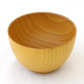 Kishu Lacquerware WG-457473 Kakuda Seibei Shoten Soup Bowl, Grip Ball, Medium, Wooden, Nano-Coat, Dishwasher Safe, Natural