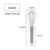 8 inch stainless steel whisk -professional egg beater - kitchen