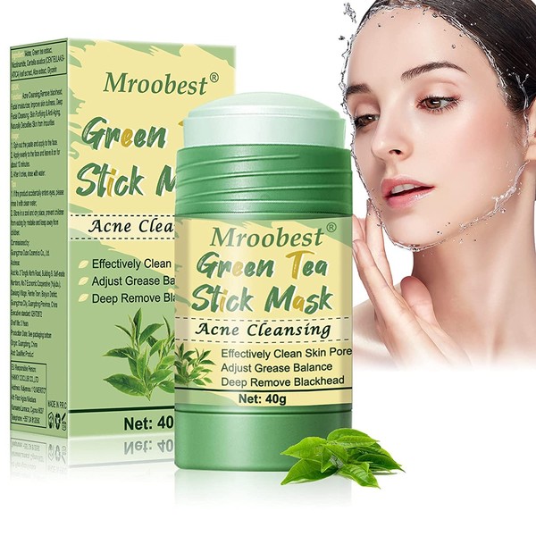 Green tea mask, green mask stick, green tea purifying clay stick mask, moisturises and controls the oil, regulates the water