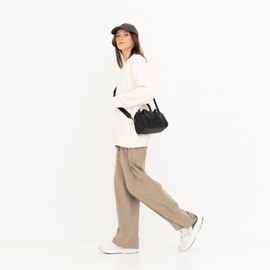 Berliner Bags Gigi Premium Shoulder Bag, Small Leather Shoulder Bag, Crossbody Bag, Handbag for Women - Black, black