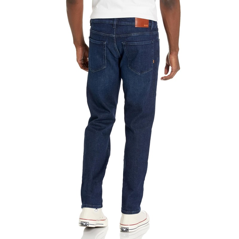 BOSS Maine Regular Fit Stretch Denim Jeans Indigo Blue
