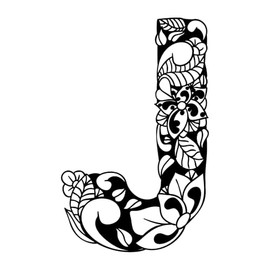 Resama 12.6”Letter Metal Wall Decor,Visual 3D Black Letters Sign Wall Art Bohemian Style Large Alphabet Letter Wall Sculptures Hanging for Home Living Room Bedroom Office Party (J)