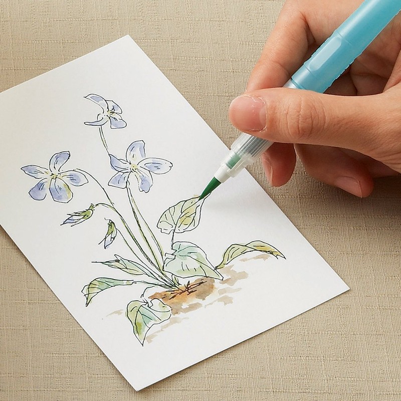 Kuretake KG301-2 Transparent Watercolor Palette, 12 Colors