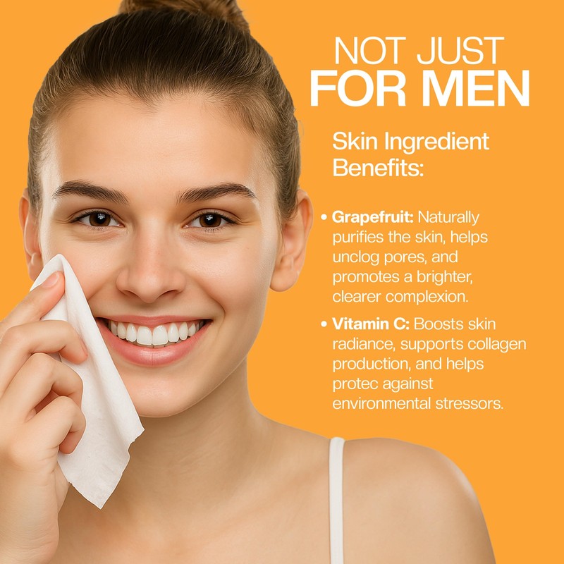 The Nobleman Energizing Face + Body Cleansing Wipes 60 Ct