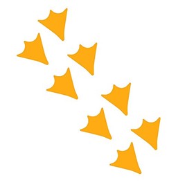 LiteMark Durable Vinyl, Duck Web Foot Print Decals, 2 Inch Duck Foot Prints Stickers for Schools Activities, Play Areas- (Golden Yellow, Pack of 48 Pcs)
