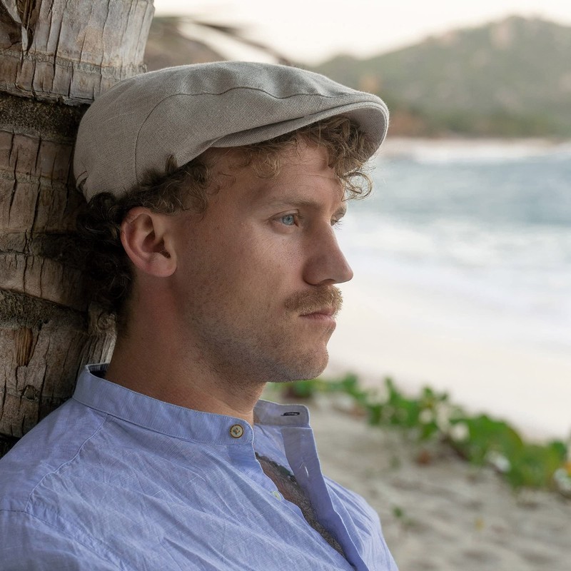 Sterkowski Summer 100% Linen Super Light Flat Cap -