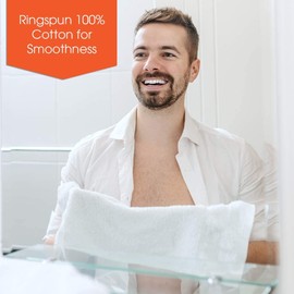 TXD 4 X Hand Towels White 500 GSM Premium Soft 100% Egyptian Cotton Hotel Quality 50 x 85 cm (White)