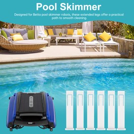 6 PCS Extended Legs Compatible with Betta SE Pool Skimmer (White)