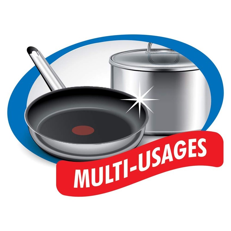 SPONTEX - Recycled Fibre Sponge Scraper - 6 Green Scouring