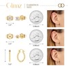 Glimz Gold Chunky Hoop Earrings Set for Women, 18K Gold