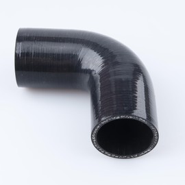 AC PERFORMANCE ID 1-7/8" (48mm) 90 Degree Elbow Coupler, Automotive Pure Silicone Hose 3-Ply Reinforced Black, 3.5" (90mm) Length