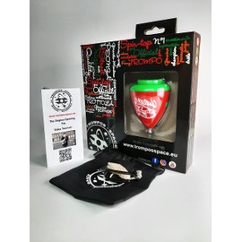 TROMPOS SPACE - Saturn XT Gerardo Montero and Javi De María Spinning Tops, Red, Medium (SXRJCU)