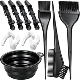 12Pcs Professional Salon Hair Coloring Dyeing Kit, Hair Bleach Dit Hair Coloring Products with Hair Dye Brush, Hair Color Bowl, Hair Clips
